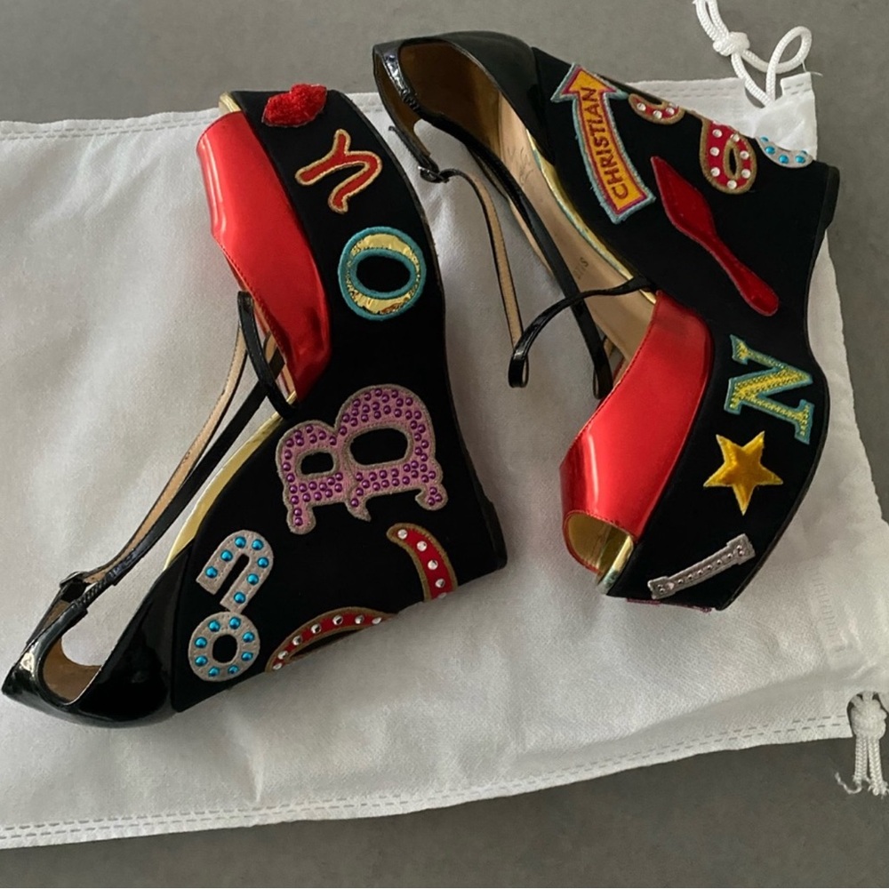 Louboutin wedge heels size 39.5